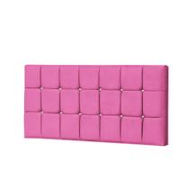 Painel Estofada Espanha 100CM Solteiro Strass material sintético Pink - D A DECOR