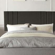 Painel Estofada Grécia 100cm Solteiro Para Cama Box Quarto Linho Marrom - Gat Magazine