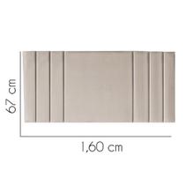 Painel Estofada Grécia 160 cm Queen Size Quarto para Cama Box Suede Bege - KDAcanto Móveis