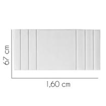 Painel Estofada Grécia 160 cm Queen Size Quarto para Cama Box Tecido Sintético Branco - KDAcanto Móveis