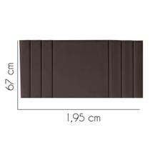 Painel Estofada Grécia 195 cm King Size Quarto para Cama Box Suede Marrom - KDAcanto Móveis