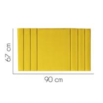 Painel Estofada Grécia 90 cm Solteiro Quarto para Cama Box Suede Amarelo - KDAcanto Móveis