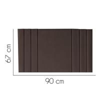 Painel Estofada Grécia 90 cm Solteiro Quarto para Cama Box Tecido Sintético Marrom - KDAcanto Móveis