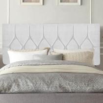 Painel Estofada Istambul Botão Capitonê 90cm Solteiro Para Cama Box Quarto Suede Branco - Gat Magazine