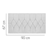 Painel Estofada Istambul Capitonê 90 cm Solteiro Quarto para Cama Box material sintético Branco - KDAcanto Móveis