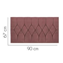 Painel Estofada Istambul Capitonê 90 cm Solteiro Quarto para Cama Box Suede Rose Gold - KDAcanto Móveis