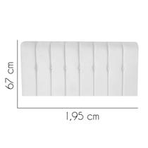 Painel Estofada Kiara 195 cm King Size Quarto para Cama Box material sintético Branco - KDAcanto Móveis