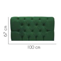 Painel Estofada Lady Capitonê 100 cm Solteiro Quarto para Cama Box Suede Verde - KDAcanto Móveis