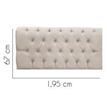 Painel Estofada Lady Capitonê 195 cm King Size Quarto para Cama Box Suede Bege - KDAcanto Móveis