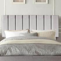 Painel Estofada Líbia 160CM Queen Suede Cinza Claro - D A DECOR Painel Estofada Líbia 160CM Queen Suede Cinza Claro - D A DECOR
