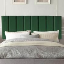 Painel Estofada Líbia 160CM Queen Suede Verde - D A DECOR