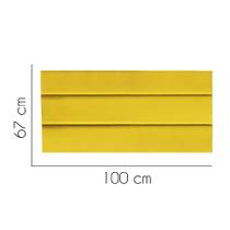 Painel Estofada Turim 100 cm Solteiro Quarto para Cama Box Tecido Sintético Amarelo - KDAcanto Móveis