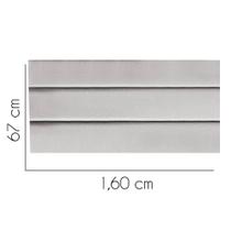 Painel Estofada Turim 160 cm Queen Size Quarto para Cama Box Suede Cinza Claro - KDAcanto Móveis