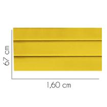 Painel Estofada Turim 160 cm Queen Size Quarto para Cama Box Tecido Sintético Amarelo - KDAcanto Móveis