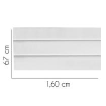 Painel Estofada Turim 160 cm Queen Size Quarto para Cama Box Tecido Sintético Branco - KDAcanto Móveis