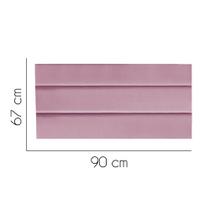 Painel Estofada Turim 90 cm Solteiro Quarto para Cama Box Suede Rosa Bebê - KDAcanto Móveis