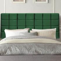 Painel Estofado Luxo Clara 90cm Solteiro Para Cama Box Suede Verde Musgo - Gat Magazine