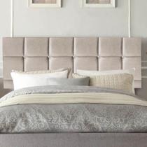 Painel Estofado Luxo Espanha 100cm Solteiro Para Cama Box Suede Bege - Gat Magazine