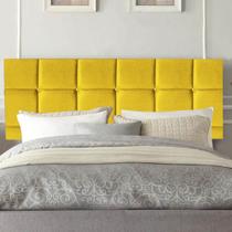Painel Estofado Luxo Espanha 90cm Solteiro Para Cama Box Suede Amarelo - Gat Magazine Painel Estofado Luxo Espanha 90cm Solteiro Para Cama Box Suede Amarelo - Gat Magazine