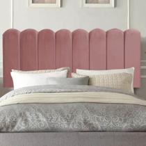 Painel Estofado Luxo Nuvem Alanis 160cm Queen Size Para Cama Box Suede Rose - Gat Magazine Painel Estofado Luxo Nuvem Alanis 160cm Queen Size Para Cama Box Suede Rose - Gat Magazine
