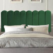 Painel Estofado Luxo Nuvem Alanis 195cm King Size Para Cama Box Suede Verde Musgo - Gat Magazine Painel Estofado Luxo Nuvem Alanis 195cm King Size Para Cama Box Suede Verde Musgo - Gat Magazine