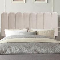 Painel Estofado Luxo Nuvem Alanis 90cm Solteiro Para Cama Box Suede Bege - Gat Magazine Painel Estofado Luxo Nuvem Alanis 90cm Solteiro Para Cama Box Suede Bege - Gat Magazine