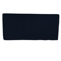 Painel Estofado Thaina 90 cm Para Cama Box Quarto Solteiro MV Estofados Suede Azul Marinho