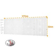 Painel Expositor De Ferramentas Modular 177cm x 52cm Em Plástico Perfurado Com 72 Ganchos Parede Branco - AMZ Painel Expositor De Ferramentas Modular 177cm x 52cm Em Plástico Perfurado Com 72 Ganchos Parede Branco - AMZ