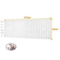 Painel Expositor De Ferramentas Modular 177cm x 52cm Em Plástico Perfurado Com 72 Ganchos Parede Branco - AMZ Painel Expositor De Ferramentas Modular 177cm x 52cm Em Plástico Perfurado Com 72 Ganchos Parede Branco - AMZ
