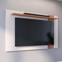 Painel Extensível para TV até 60 Polegadas 180cmx108cm 1 Prateleira Leme Branco Off White Matte/Freijó Painel Extensível para TV até 60 Polegadas 180cmx108cm 1 Prateleira Leme Branco Off White Matte/Freijó