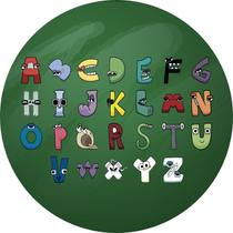 Painel Festa Decoração Redondo Sublimado Alfabeto Lore - IMPAKTO VISUAL