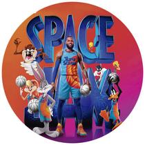 Painel Festa Decoração Redondo Sublimado Space Jam Um Novo Legado 1,50X1,50