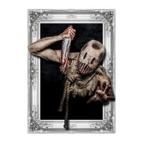 Painel Festa Halloween 3D Espantalho 67Cm X 50Cm Decorativo Painel Festa Halloween 3D Espantalho 67Cm X 50Cm Decorativo