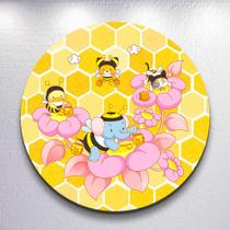 Painel festa infantil Abelhinha Abelha capa redonda tamanhos diversos mini e grande Painel festa infantil Abelhinha Abelha capa redonda tamanhos diversos mini e grande