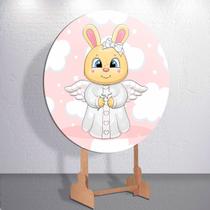 Painel festa infantil Anjinhos capa redonda tamanhos diversos mini e grande