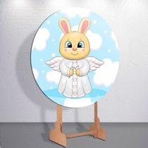 Painel festa infantil Anjinhos capa redonda tamanhos diversos mini e grande