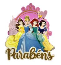 Painel Festa Princesas Disney 3D em EVA Decoração Aniversário Infantil