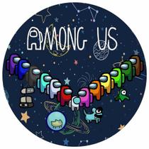 Painel Festa Redondo 3d Among Us Sublimação 1,50M - Fantasia Bras