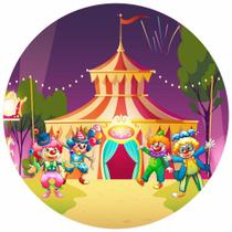 Painel Festa Redondo 3d Circo Palhacinho 1,50M - Fantasia Bras