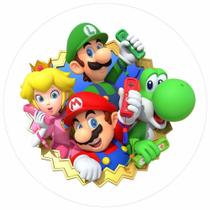 Painel Festa Redondo 3D Super Mario Bros Sublimação Estampa Digital 1,50M - Fantasia Bras