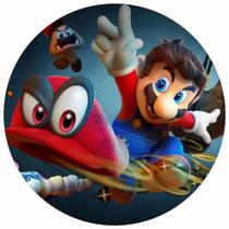 Painel Festa Redondo 3D Super Mario Bros Sublimado Estampa Digital 1,50M - Fantasia Bras