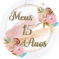 Painel Festa Redondo Aniversario 15 anos 3d 1,50 Dia Painel Festa Redondo Aniversario 15 anos 3d 1,50 Dia