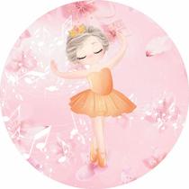 Painel Festa Redondo Bailarina 3d Sublimado 1,50diametro Mod1