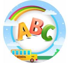 Painel Festa Redondo C/ Elástico 1,50m Abc Volta Às Aulas Painel Festa Redondo C/ Elástico 1,50m Abc Volta Às Aulas