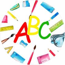 Painel Festa Redondo C/ Elástico 1,50m Abc Volta Às Aulas Painel Festa Redondo C/ Elástico 1,50m Abc Volta Às Aulas