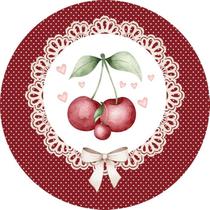 Painel Festa Redondo C/ Elástico 1,50m Cerejinha Cereja