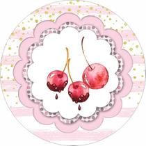 Painel Festa Redondo C/ Elástico 1,50m Cerejinha Cereja