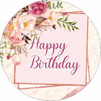 Painel Festa Redondo C/ Elástico 1,50m Feliz Aniversário Painel Festa Redondo C/ Elástico 1,50m Feliz Aniversário