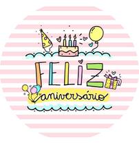 Painel Festa Redondo C/ Elástico 1,50m Feliz Aniversário Painel Festa Redondo C/ Elástico 1,50m Feliz Aniversário