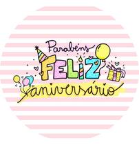 Painel Festa Redondo C/ Elástico 1,50m Feliz Aniversário Painel Festa Redondo C/ Elástico 1,50m Feliz Aniversário